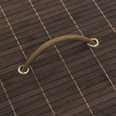 vidaXL sötétbarna kerek bambusz szennyestartó kosár