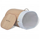 vidaXL természetes színű ovális bambusz szennyestartó kosár