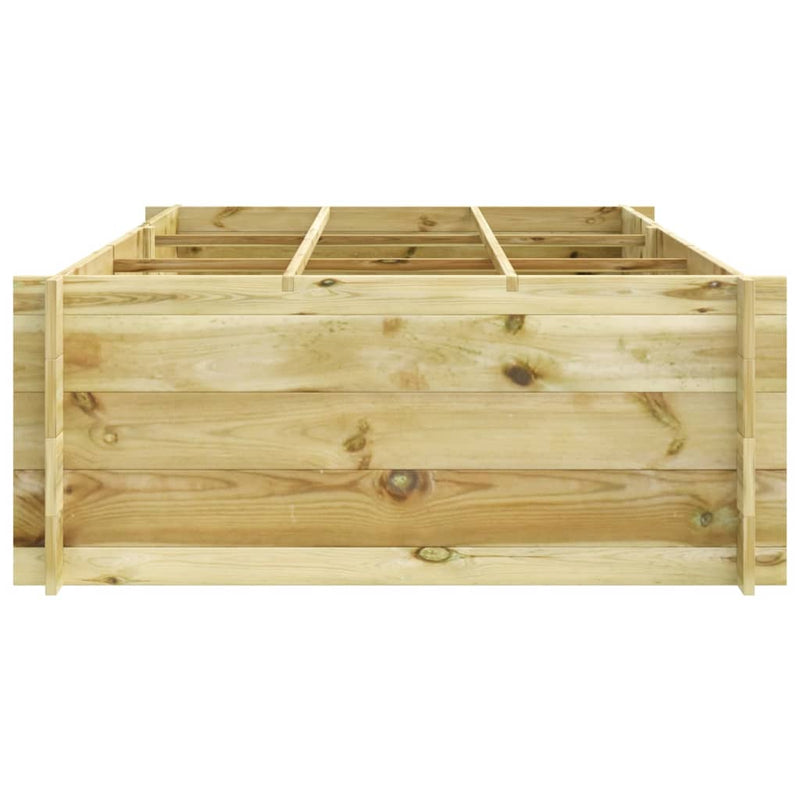 vidaXL impregnált fa magaságyás 150 x 100 x 40 cm