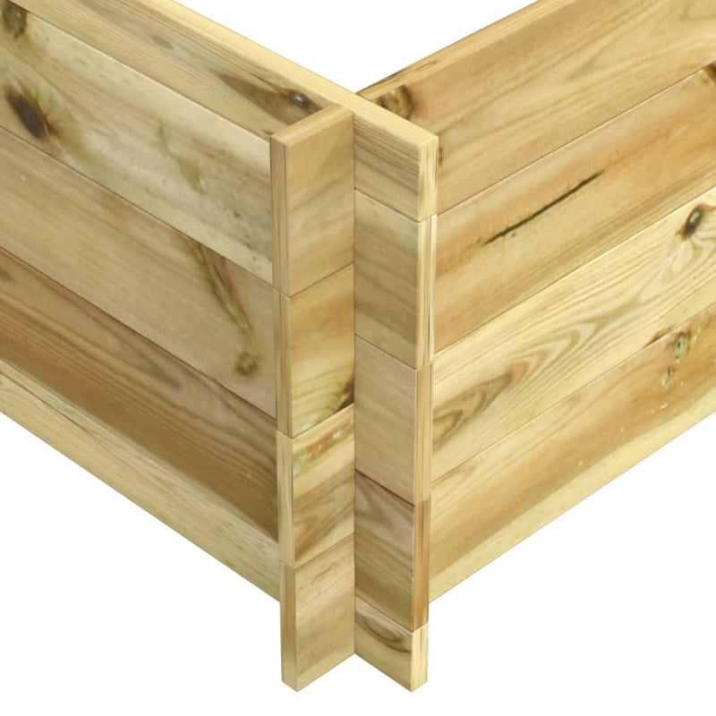 vidaXL impregnált fa magaságyás 150 x 100 x 40 cm