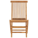 vidaXL 2 db összecsukható tömör tíkfa kerti szék