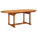 vidaXL tömör akácfa kerti asztal (150-200) x 100 x 75 cm