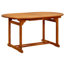 vidaXL tömör akácfa kerti asztal (150-200) x 100 x 75 cm