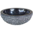 vidaXL fekete fürdőszobai mosdókagyló 40 cm