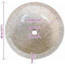 vidaXL krémszínű fürdőszobai mosdókagyló 40 cm