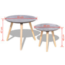 vidaXL 55cm 44cm kétrészes kisasztal/dohányzóasztal szett beton szürke