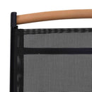 vidaXL 2 db fekete alumínium és textilén összecsukható kerti szék