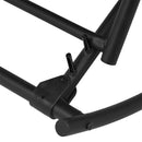 vidaXL fekete acél és textilén kerti hintaszék