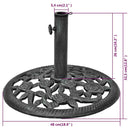 vidaXL öntött vas napernyő talp 12 kg 48 cm