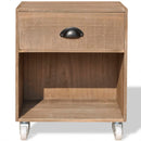 vidaXL éjjeliszekrény tömör fa barna