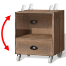 vidaXL éjjeliszekrény tömör fa barna