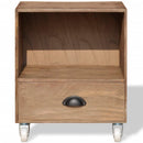 vidaXL éjjeliszekrény tömör fa barna