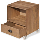 vidaXL éjjeliszekrény tömör fa barna