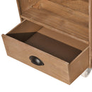 vidaXL éjjeliszekrény tömör fa barna