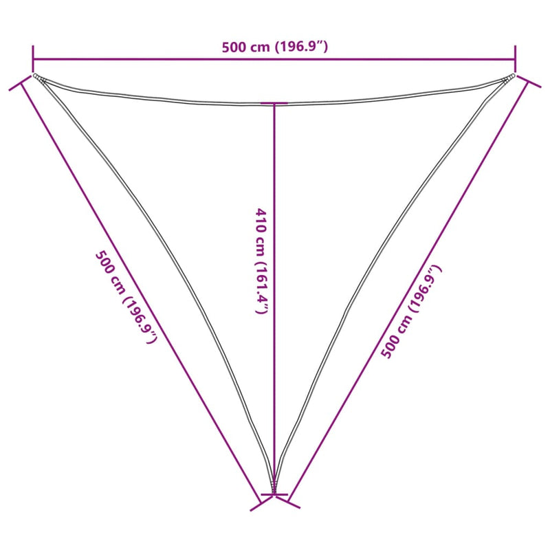 vidaXL terrakotta színű oxford szövet napvitorla 5 x 5 x 5 m