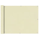 vidaXL 90x400 cm Krém Oxford szövetű erkély ablak sötétítő