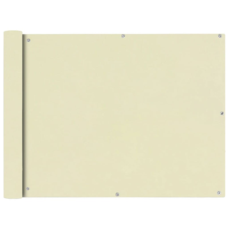 vidaXL 90x400 cm Krém Oxford szövetű erkély ablak sötétítő