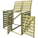 vidaXL impregnált fa dupla kukatároló gurítható szemetes kukákhoz 240L