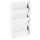 vidaXL 3 szintes fehér cipőszekrény tükörrel 63 x 17 x 102,5 cm