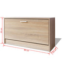 vidaXL 80x24x45 cm cipőtároló pad tölgy