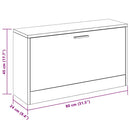 vidaXL 80x24x45 cm cipőtároló pad tölgy