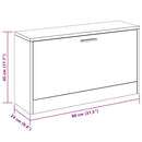 vidaXL 80x24x45 cm fehér cipőtároló pad