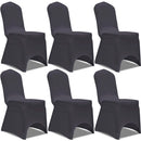 vidaXL 6 db antracitszürke nyújtható székszoknya