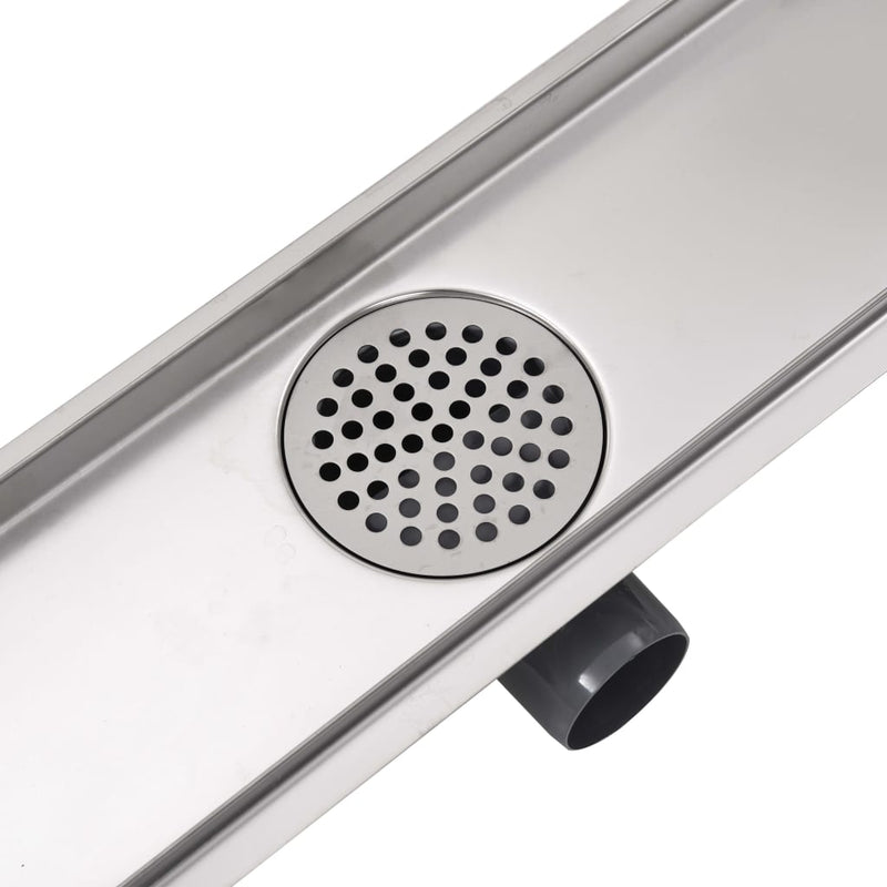 vidaXL 830x140 mm lineáris rozsdamentes acél zuhany lefolyó
