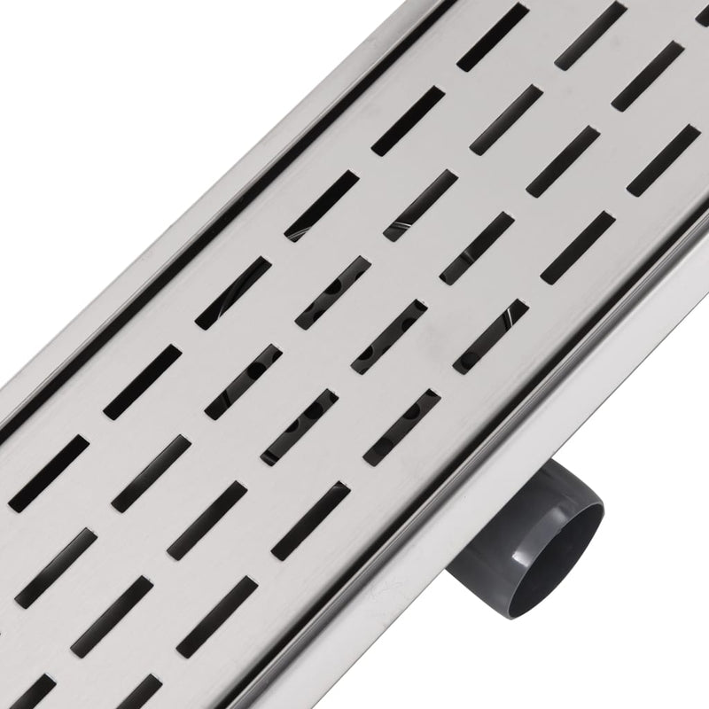 vidaXL 830x140 mm lineáris rozsdamentes acél zuhany lefolyó