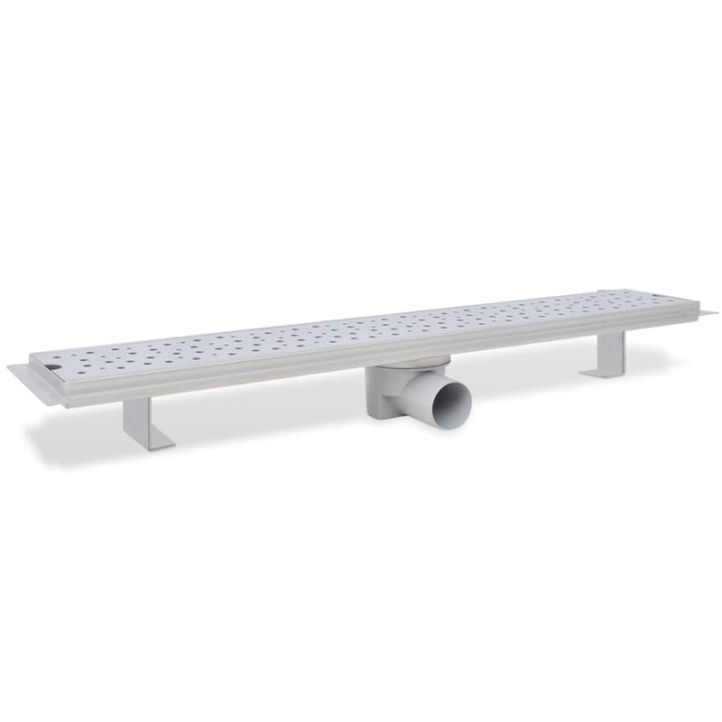 vidaXL 730x140 Lineáris rozsdamentes acél  buborék zuhany lefolyó