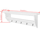 vidaXL MDF barokk stílusú fehér fogas