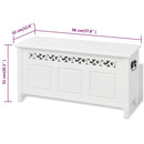 vidaXL Fehér MDF barokk stílusú tároló láda