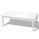 vidaXL magasfényű fehér dohányzóasztal 115 x 65 x 42 cm