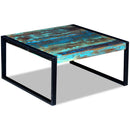 vidaXL tömör újrahasznosított fa dohányzóasztal 80 x 80 x 40 cm