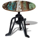 vidaXL tömör újrahasznosított fa és öntöttvas kisasztal 60x(42-63) cm