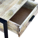 vidaXL 100x60x40 cm tömör mangófa dohányzóasztal 2 fiókkal