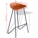 vidaXL 2 db fekete és barna valódi bőr bárszék