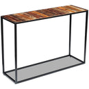 vidaXL tömör újrahasznosított fa konzolasztal 110 x 35 x 76 cm