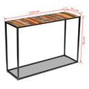 vidaXL tömör újrahasznosított fa konzolasztal 110 x 35 x 76 cm