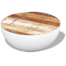 vidaXL csésze alakú újrahasznosított fa dohányzóasztal 60 x 60 x 30 cm