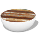 vidaXL csésze alakú újrahasznosított fa dohányzóasztal 60 x 60 x 30 cm