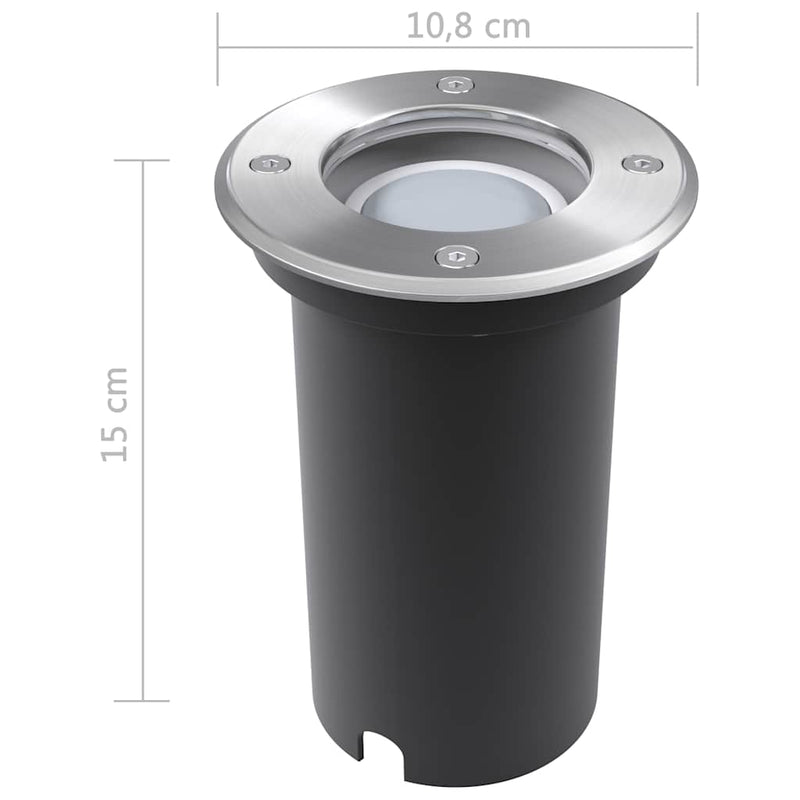 vidaXL 3 db kerek kültéri talajba építhető LED lámpa