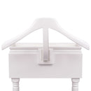 vidaXL Fehér fa ruhatartó állvány szekrénnyel