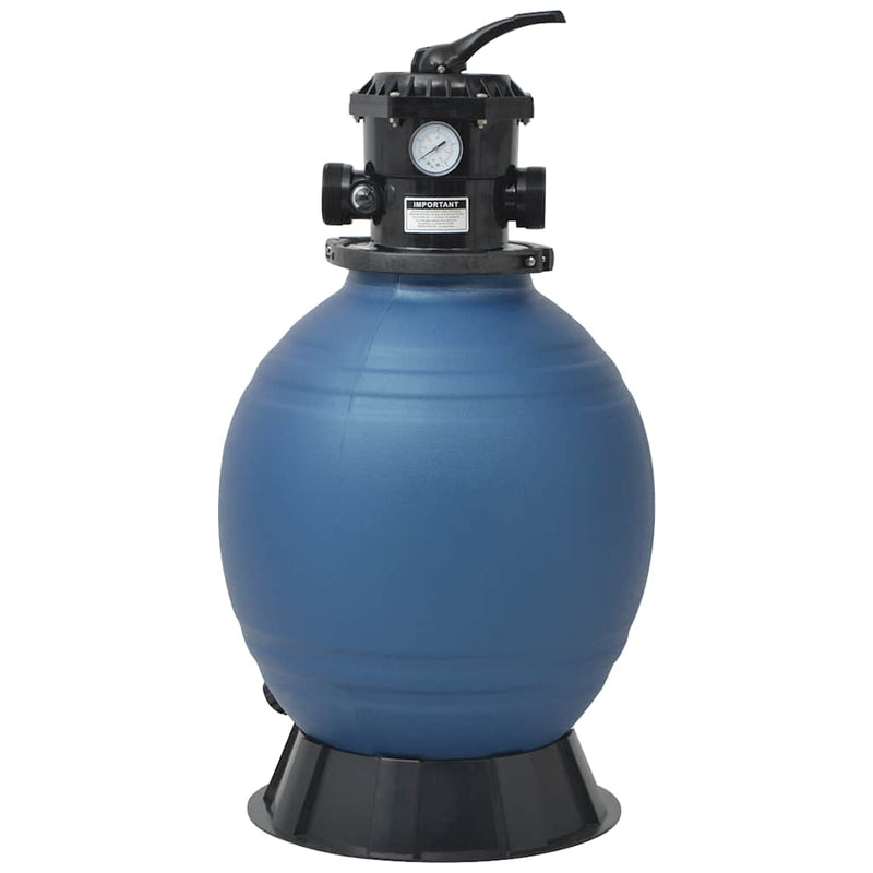 vidaXL kék medence-homokszűrő 6-állású szeleppel 460 mm