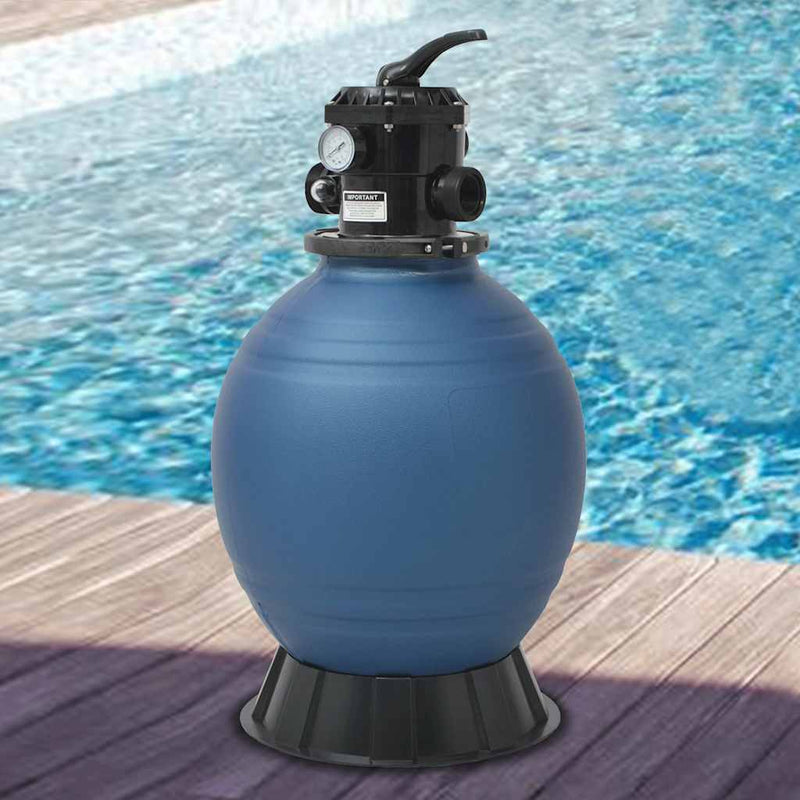 vidaXL kék medence-homokszűrő 6-állású szeleppel 460 mm