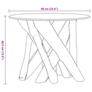 vidaXL tömör tíkfa uszadék dohányzóasztal 60 cm