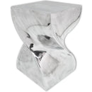 vidaXL Csavart alakú zsámoly/kisasztal alumínium ezüst színben