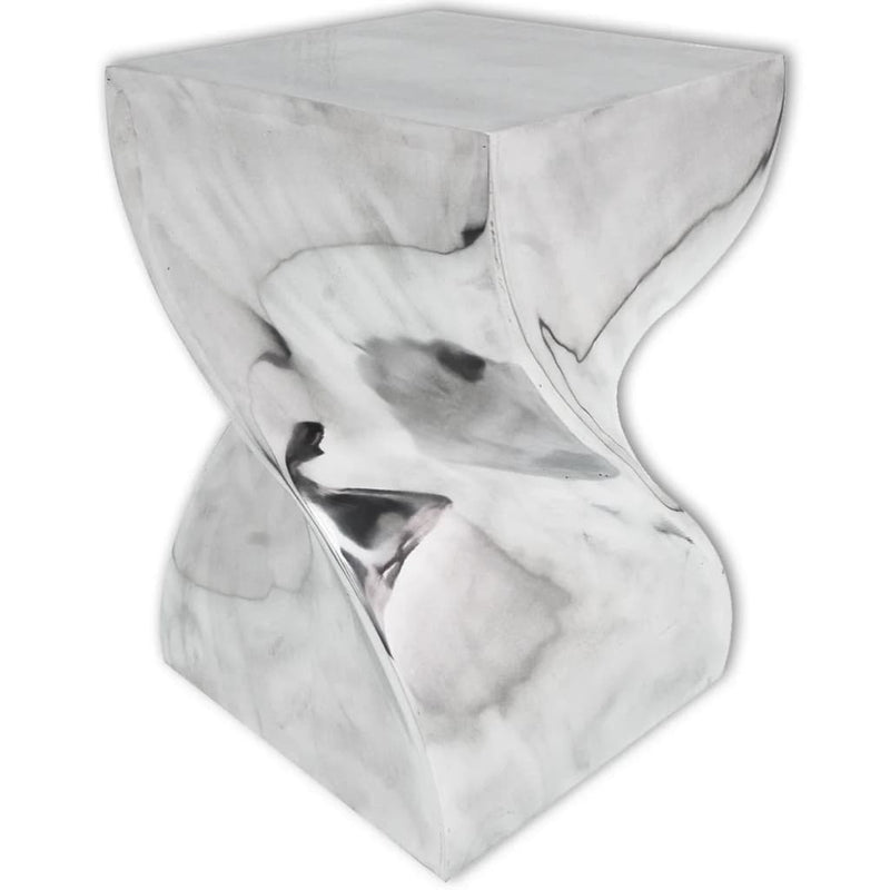 vidaXL Csavart alakú zsámoly/kisasztal alumínium ezüst színben