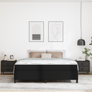 vidaXL Ágykeret matracmal Fekete 180 x 200 cm szövet