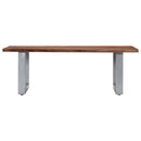 vidaXL tömör akácfa dohányzóasztal természetes szélekkel 115x60x40 cm